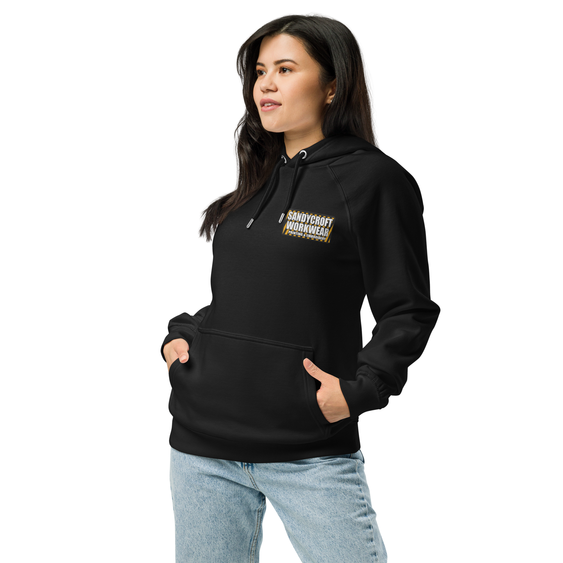 Black hoodie from the existing Sandycroft clothing range